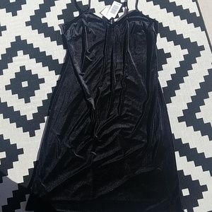 Black velvet dress